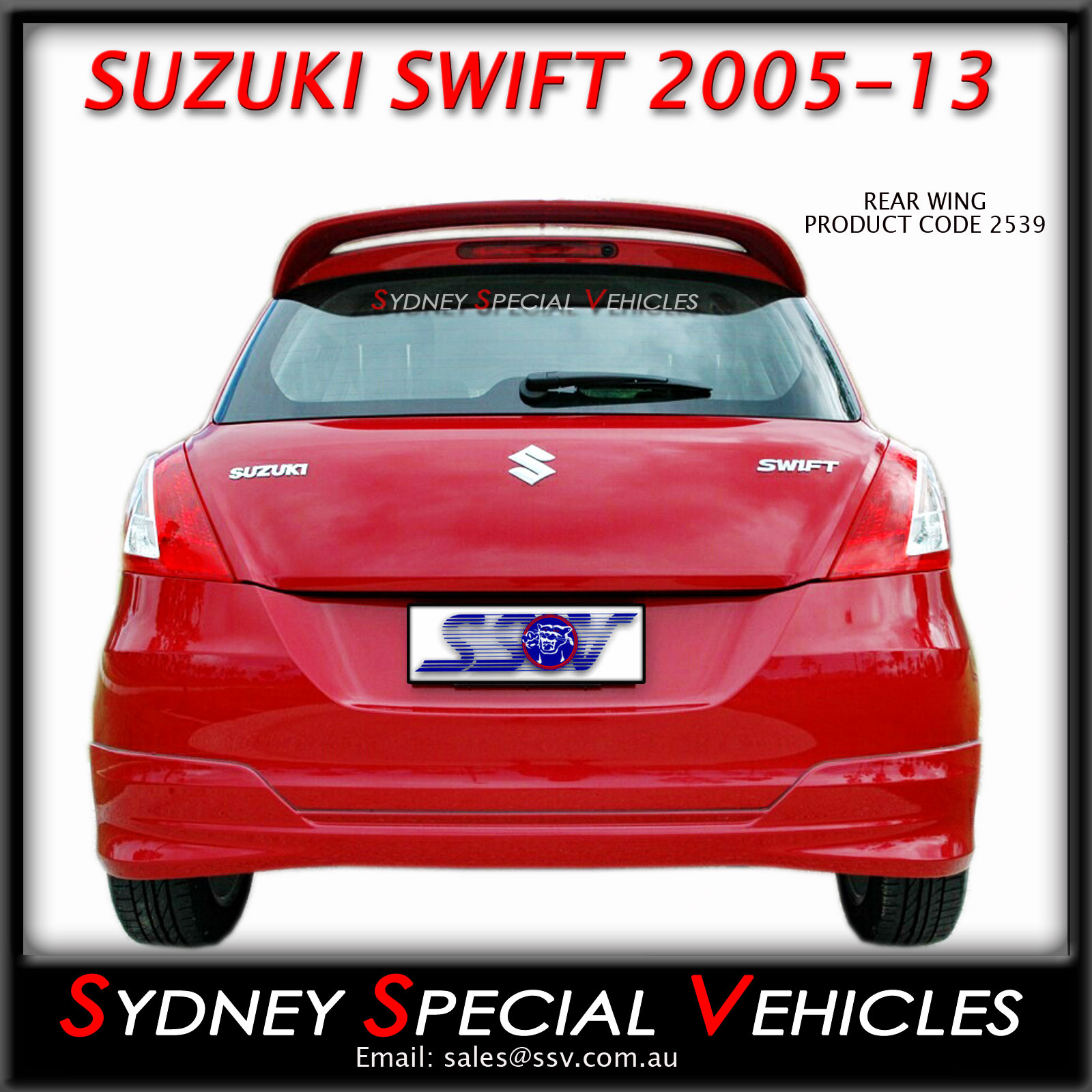 REAR SPOILER FOR SUZUKI SWIFT HATCHBACKS 9/2010 2017