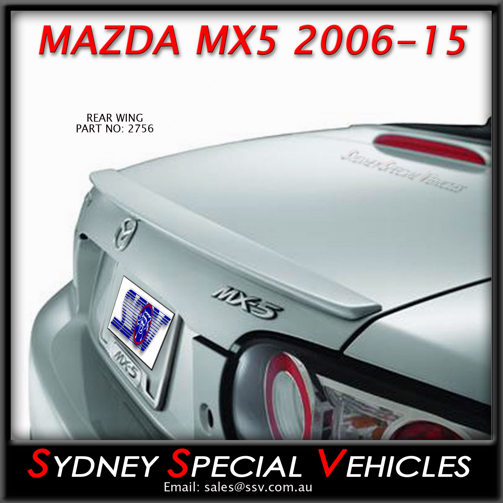 REAR SPOILER FOR MAZDA MX5 NC 20052015