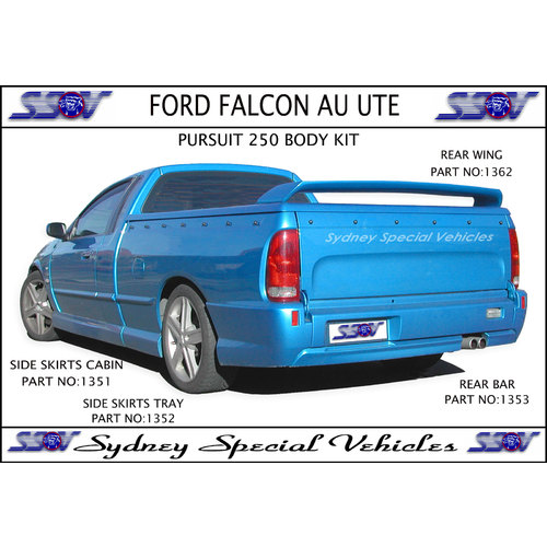 TRAY SIDE SKIRTS FOR AU BA BF FALCON UTES - PURSUIT 250 STYLE