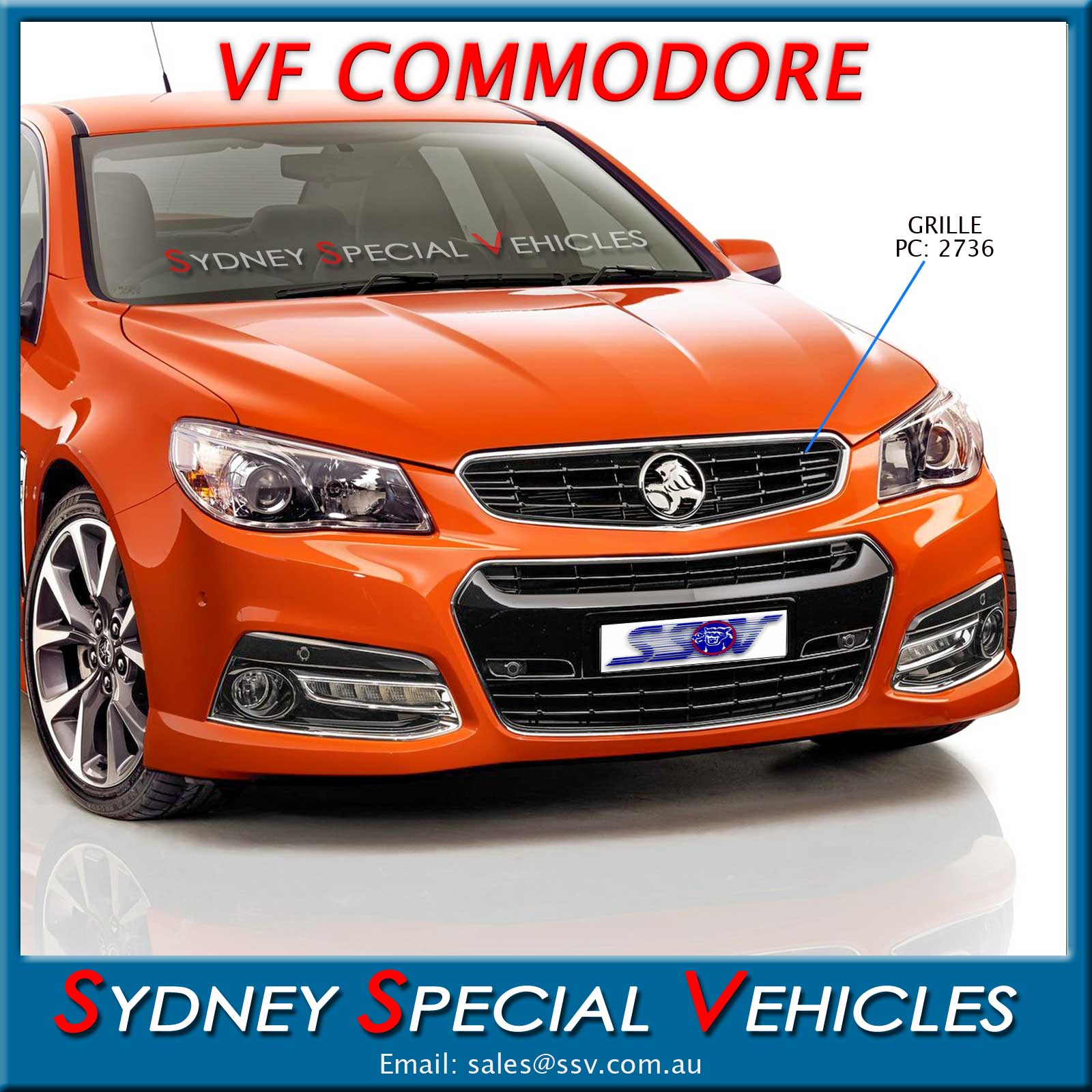 vf commodore custom grill