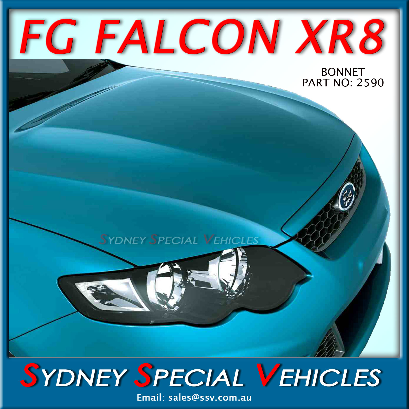 Bonnet For Fg Falcons Xr8 Gt Style With Power Bulge