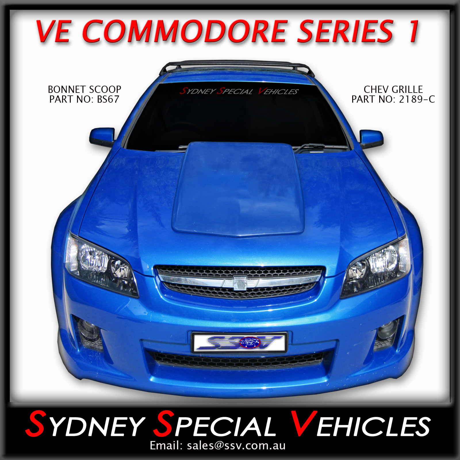 CHEV STYLE GRILLE FOR SERIES 1 VE COMMODORE SS SV6 SSV