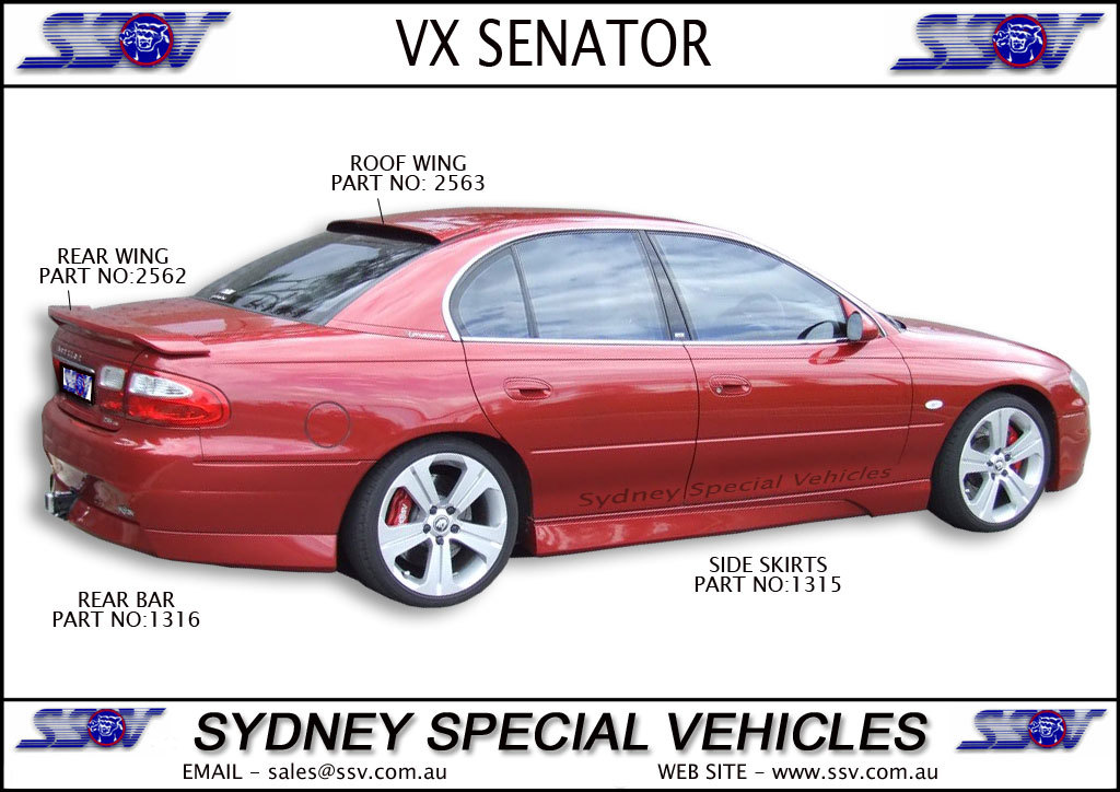 MR Bodykits Unpainted Plastic Rear Roof Spoiler For Holden Commodore VT/VX/VY/VZ & HSV Sedan