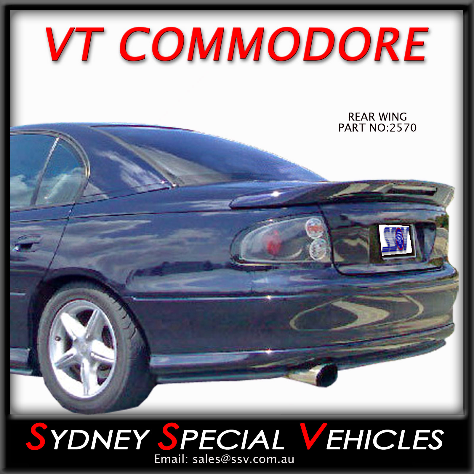 Plastic Rear Boot Ducktail Spoiler Wing For Holden VT VX Sedan 1997-2002 509