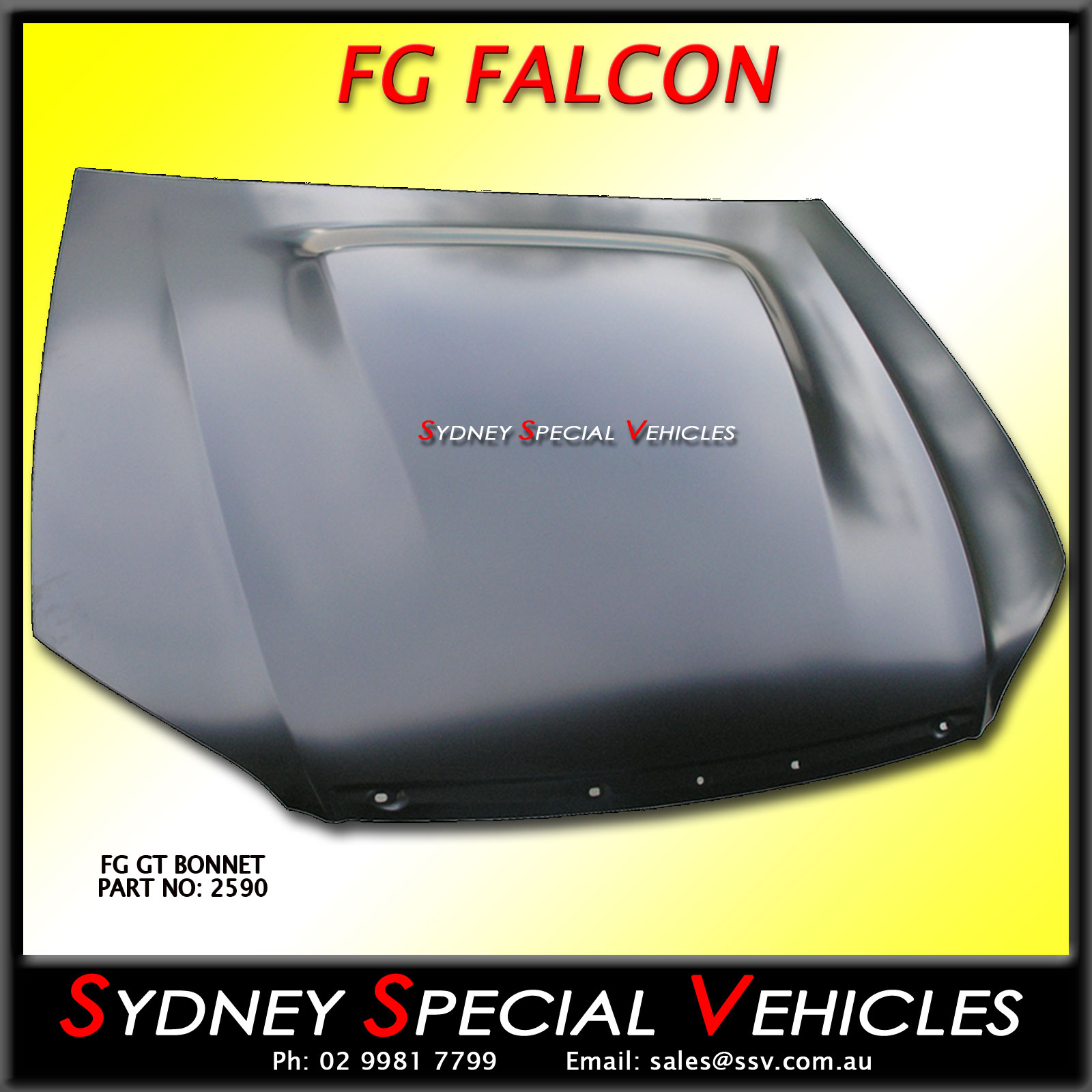 Bonnet For Fg Falcons Xr8 Gt Style With Power Bulge