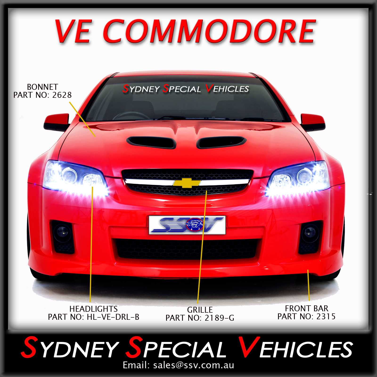 Commodore bonnet on sale