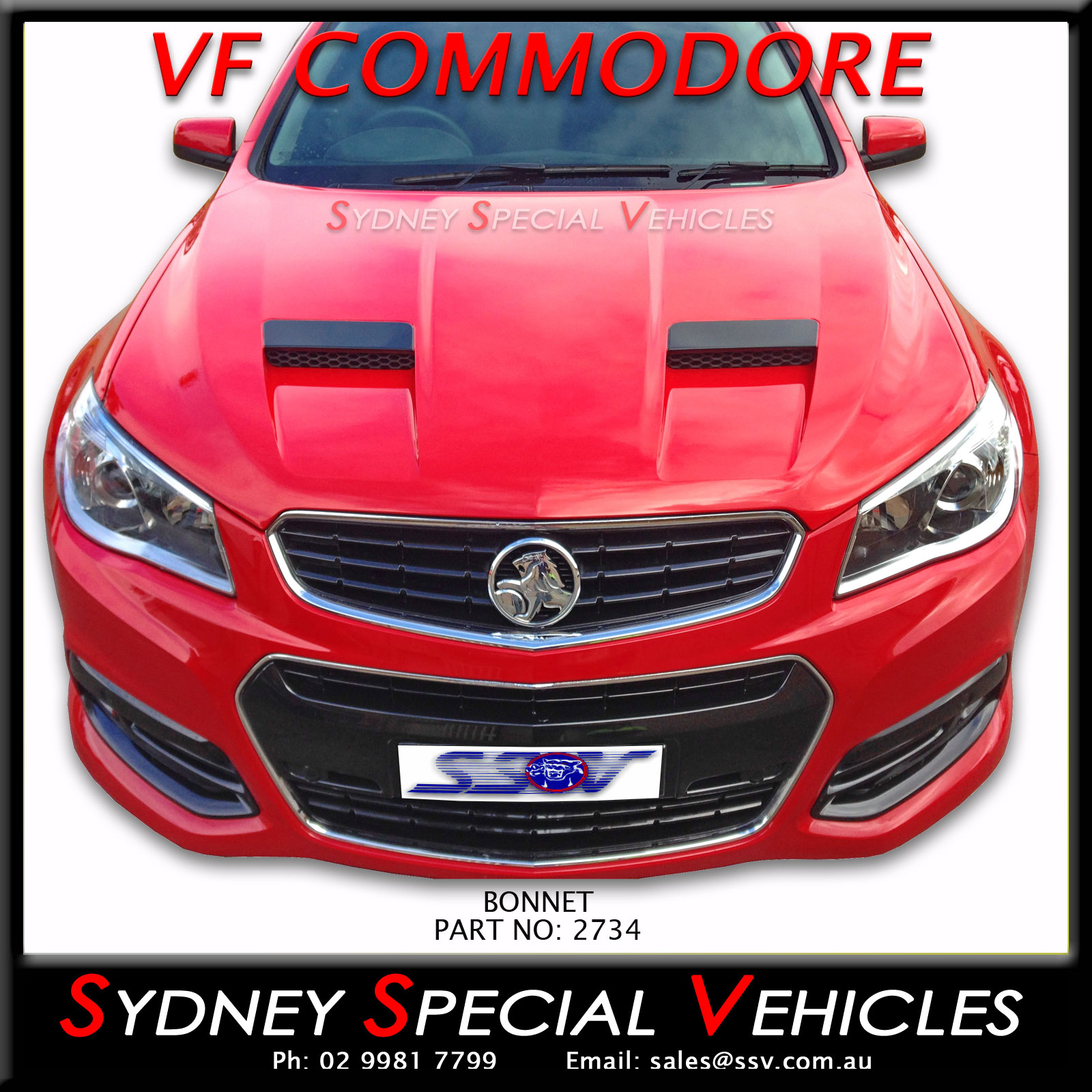 Commodore bonnet on sale