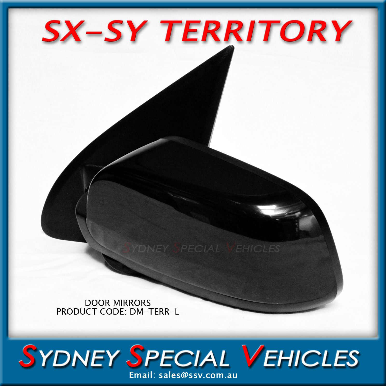3pin Ford Territory SX SY right hand door MIRROR driver side RH black 