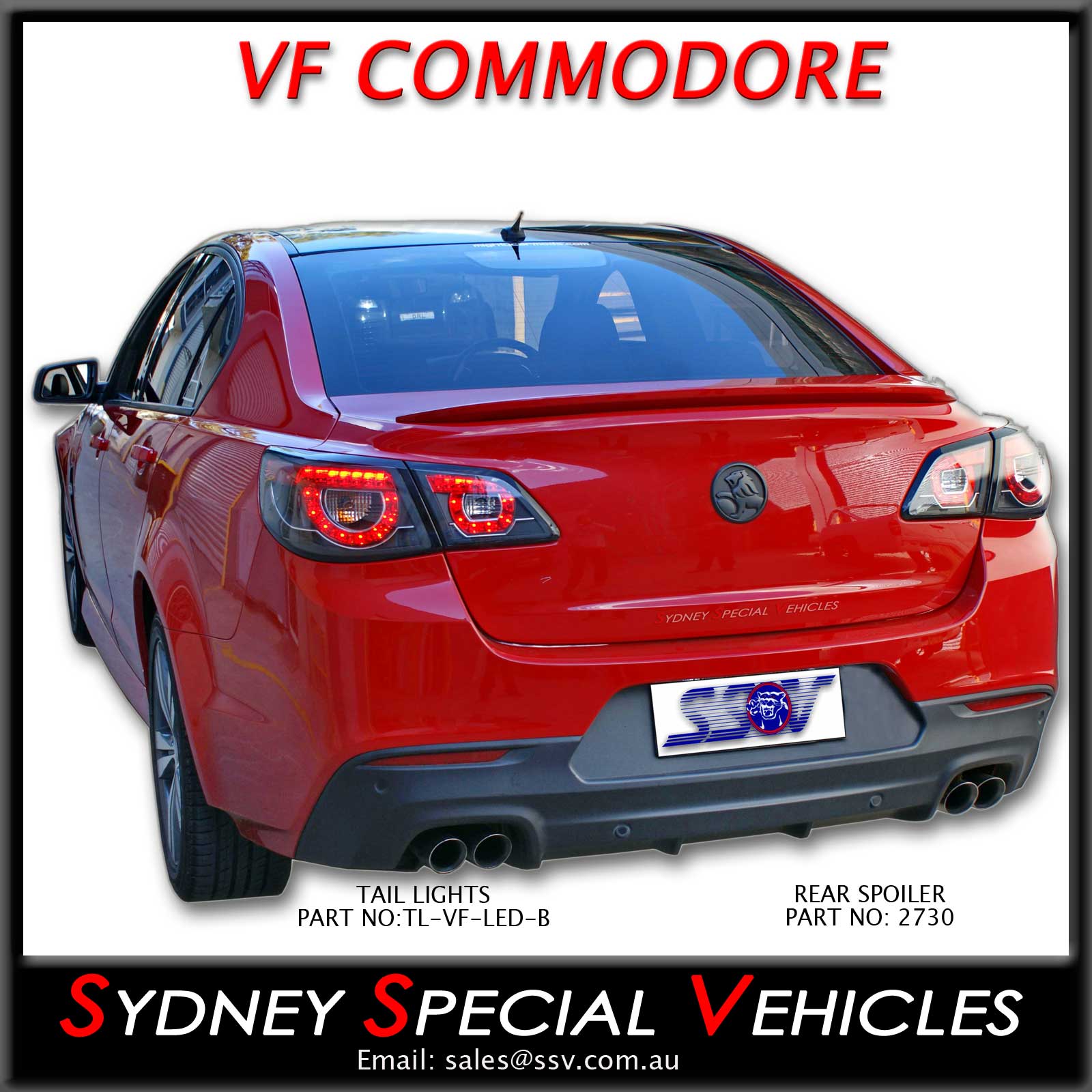 Pair Of Tail Lights For Holden Commodore VE Sedan SS SV6 (2006-2013) FYE541012