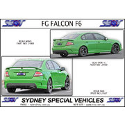 REAR BUMPER BAR FOR FG FALCON SEDAN - F6 STYLE