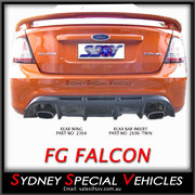 REAR BAR INSERT FOR FG FALCON SEDAN - DUAL EXHAUST