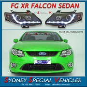 DRL HEADLIGHTS FOR MARK 1 FG FALCON XR6 XR8  - BLACK