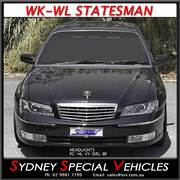 HEADLIGHTS FOR WK-WL STATESMAN MODELS - DRL STYLE - BLACK