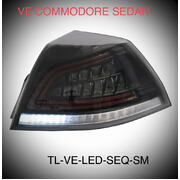 SMOKED LENS LED TAIL LIGHTS FOR VE COMMODORE  SEDAN