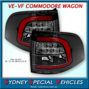 LED TAIL LIGHTS FOR VE & VF COMMODORE WAGON - RED NEON