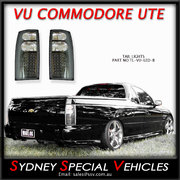 LED TAIL LIGHTS FOR VT VX VU VY VZ COMMODORE WAGONS & UTES - BLACK