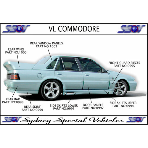 FRONT GUARD MOLDINGS-VL WALKINSHAW STYLE