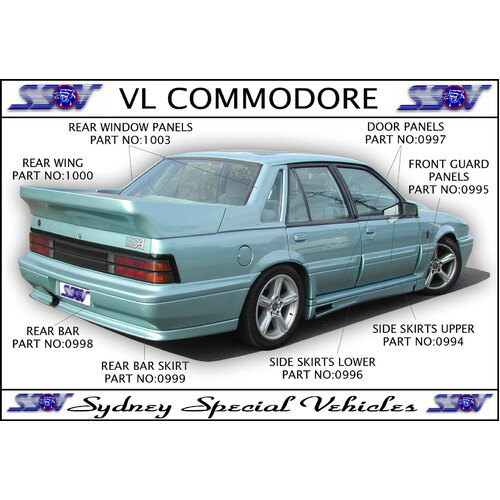 REAR BAR FOR VL COMMODORE  SEDAN - VL WALKINSHAW STYLE