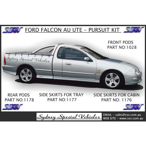 CABIN SIDE SKIRTS FOR AU FALCON UTES - PURSUIT STYLE
