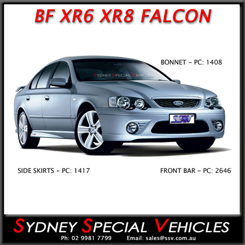 SIDE SKIRTS FOR BA-BF FALCON SEDAN - XR STYLE - PAIR OF