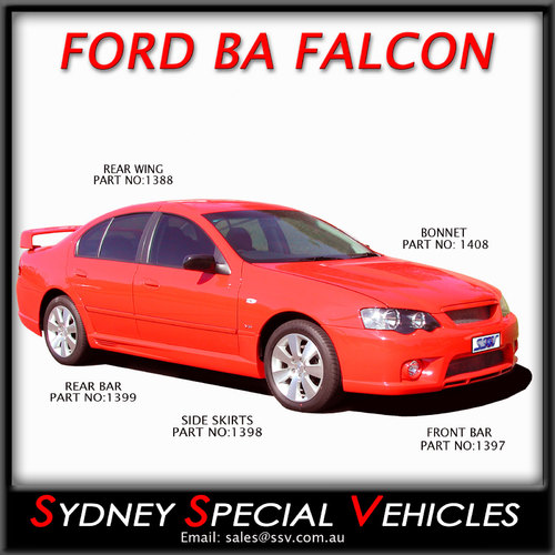 SIDE SKIRTS FOR BA-BF FALCON SEDAN - FPV, GT STYLE