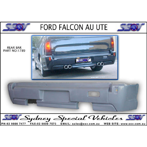 REAR BUMPER BAR FOR AU & BA FALCON UTES - QUAD EXHAUST STYLE