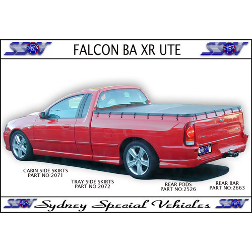 CABIN SIDE SKIRTS FOR BA BF FALCON UTES - XR6 XR8 STYLE