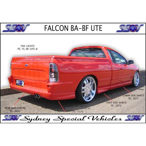 TRAY SIDE SKIRTS FOR BA BF FALCON UTES - XR6 XR8 STYLE