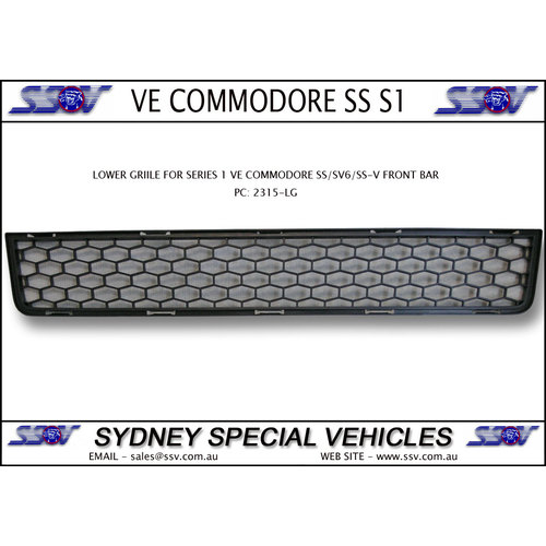 LOWER GRILLE FOR VE COMMODORE SERIES 1 SS  SV6 SSV FRONT BAR