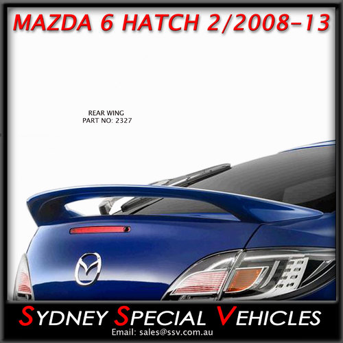 REAR SPOILER FOR MAZDA 6 HATCH 2/2008-2012