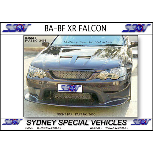 BOSS BONNET FOR BA-BF FALCON XR8 / GT STYLE - TWIN VENTS