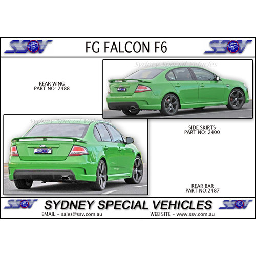 REAR BUMPER BAR FOR FG FALCON SEDAN - F6 STYLE