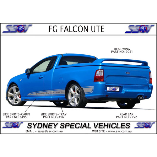 CABIN SIDE SKIRTS FOR FG FALCON UTES - FPV STYLE
