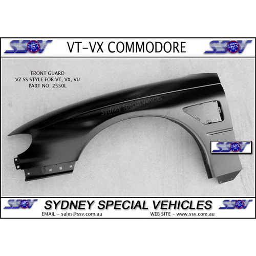 FRONT GUARD FOR VT-VX COMMODORE - VZ SS STYLE - LEFT HAND