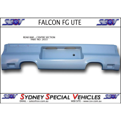 REAR BAR FOR FG FALCON UTE - QUAD EXHAUST STYLE