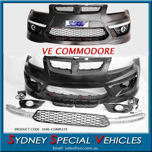 FRONT BAR FOR VE COMMODORE HSV E2 E3 WITH GRILLES & FOG LIGHT COVERS
