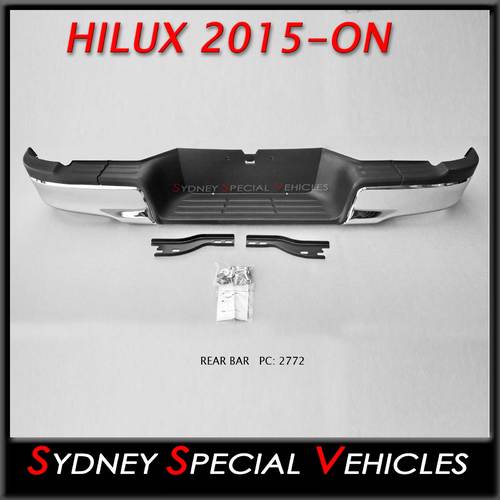 CHROME REAR BUMPER BAR FOR HILUX 5/2015 to 2019