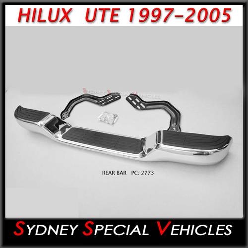 CHROME REAR BUMPER BAR FOR HILUX 1997 to 2005