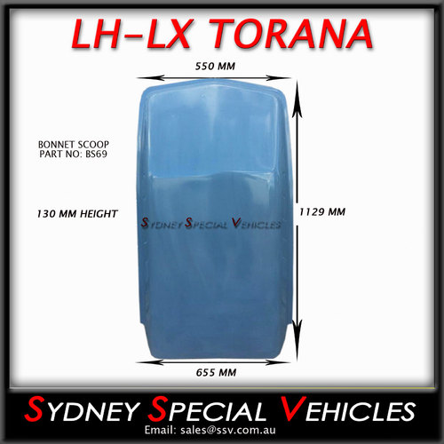 BONNET SCOOP -  TORANA HIGH REVERSE COWL STYLE