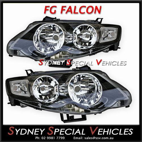 HEADLIGHTS FOR MARK 1 FG FALCON XR6 XR8 - FACTORY XR STYLE