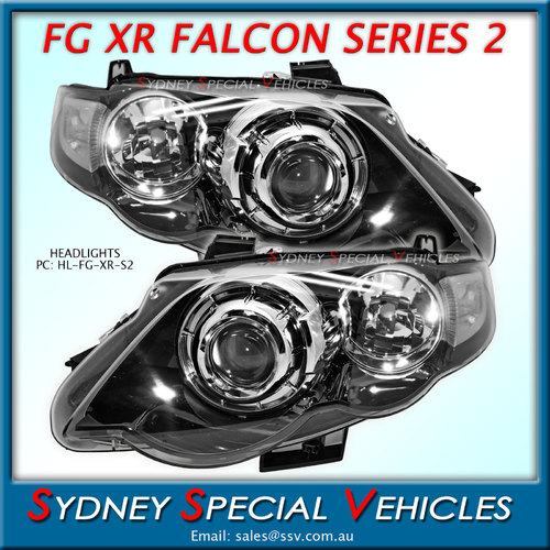 HEADLIGHTS FOR FG FALCON XR6 XR8 MARK 2 - PROJECTOR STYLE