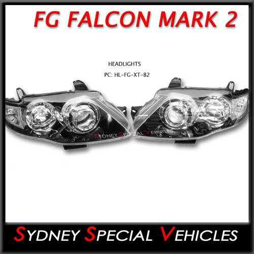 HEADLIGHTS FOR FG FALCON MARK 2 XT, G6, G6E, FPV GT - FACTORY STYLE