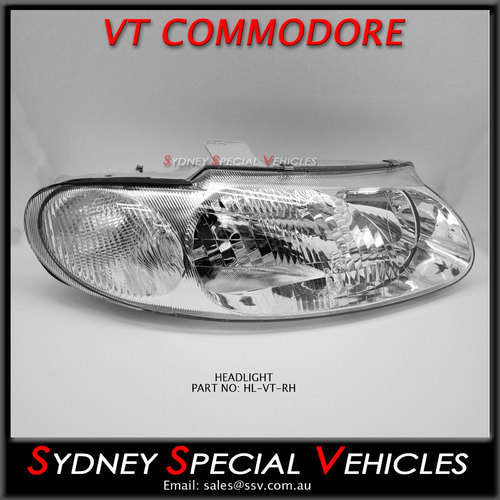 DRIVERS SIDE HEADLIGHT FOR VT COMMODORE, SS, BERLINA, CALAIS, WH STATESMAN 