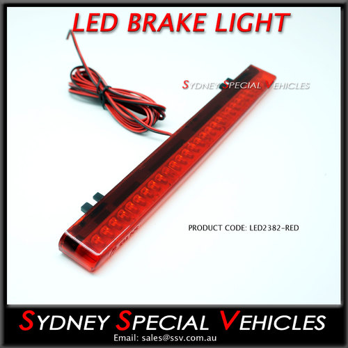 REPLACEMENT LED BRAKE LIGHT FOR REAR WING SPOILER 238 mm long - Red lens
