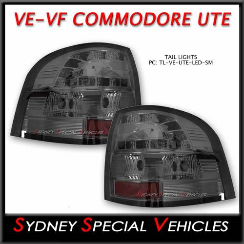 LED TAIL LIGHTS FOR VE COMMODORE UTE - SMOKED LENS